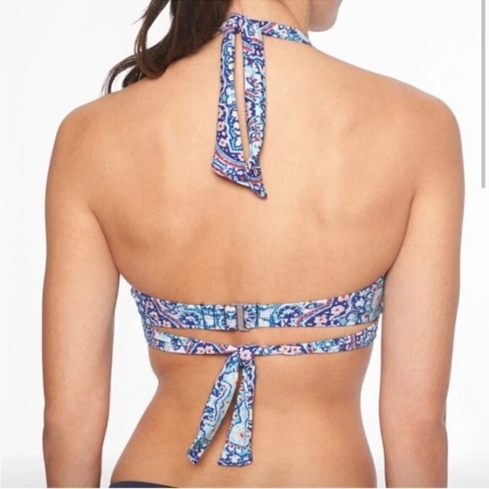 Athleta Monaco Bra Cup Wrap Wired Bikini Swim Top 34 B/C Beach Swim Paddle - Picture 2 of 8